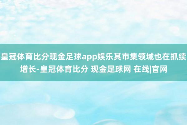皇冠体育比分现金足球app娱乐其市集领域也在抓续增长-皇冠体育比分 现金足球网 在线|官网