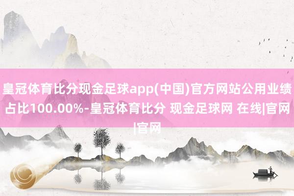 皇冠体育比分现金足球app(中国)官方网站公用业绩占比100.00%-皇冠体育比分 现金足球网 在线|官网