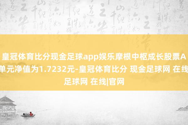皇冠体育比分现金足球app娱乐摩根中枢成长股票A最新单元净值为1.7232元-皇冠体育比分 现金足球网 在线|官网