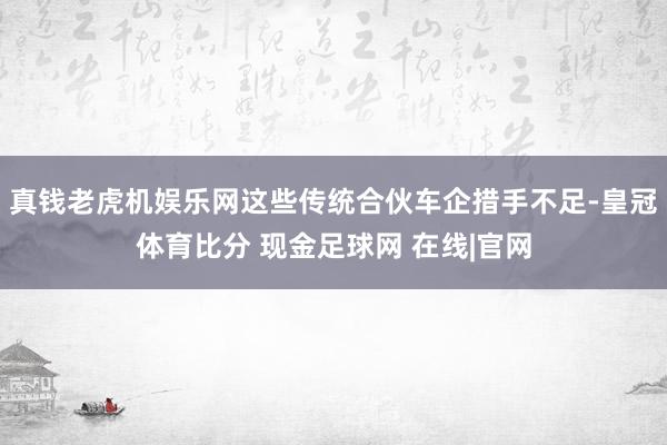 真钱老虎机娱乐网这些传统合伙车企措手不足-皇冠体育比分 现金足球网 在线|官网
