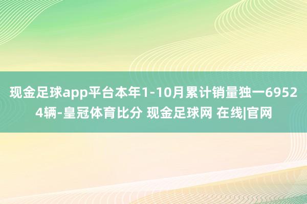 现金足球app平台本年1-10月累计销量独一69524辆-皇冠体育比分 现金足球网 在线|官网