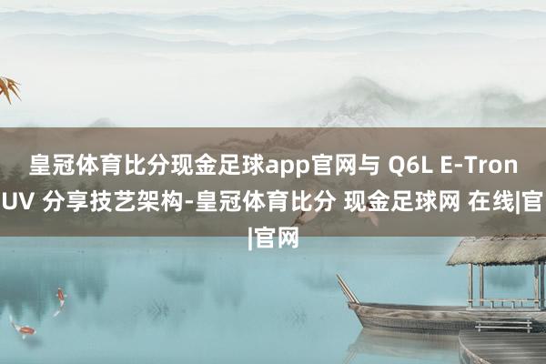 皇冠体育比分现金足球app官网与 Q6L E-Tron SUV 分享技艺架构-皇冠体育比分 现金足球网 在线|官网